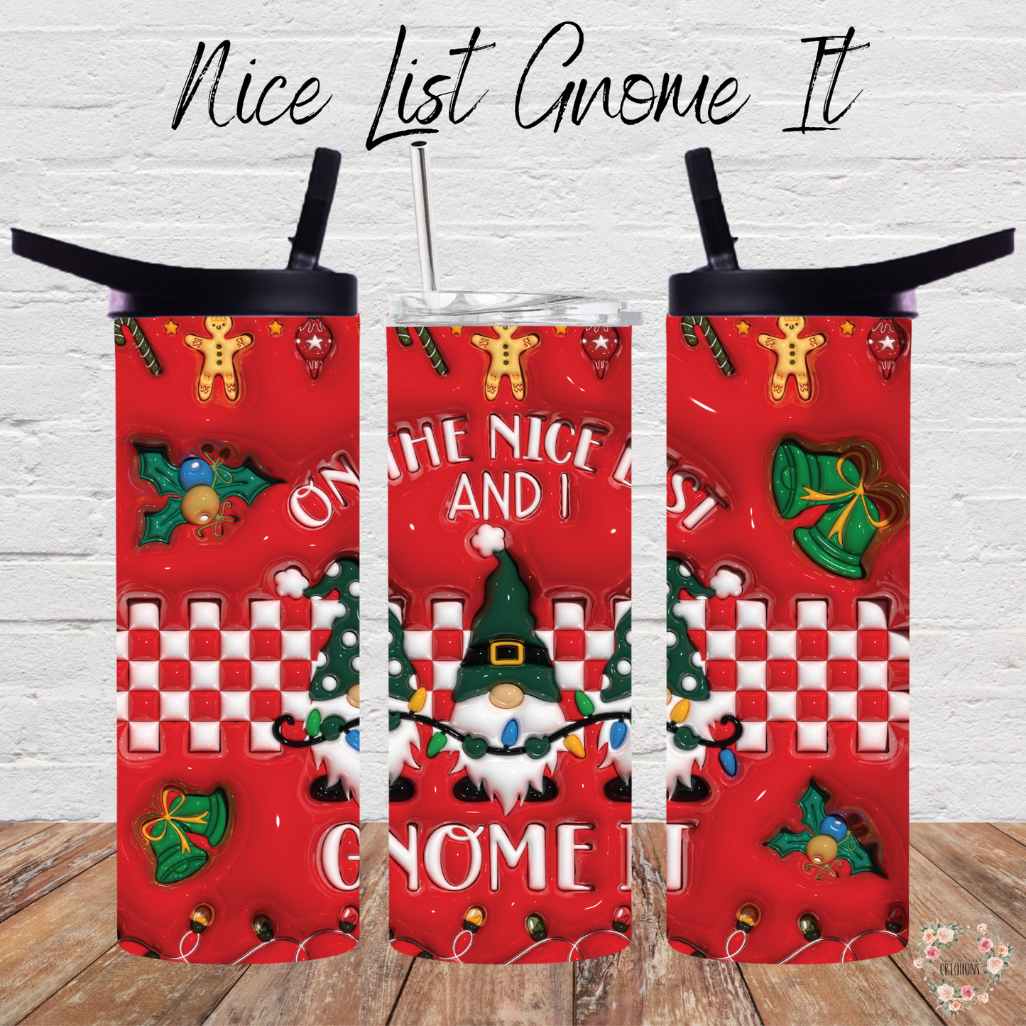 Nice List Gnome It Tumbler | Christmas Gnome Cup