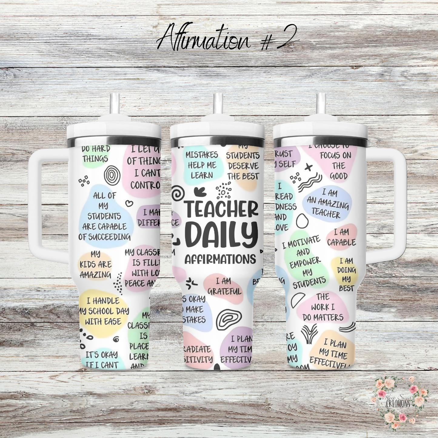 Teacher Affirmation Tumbler – Motivational Teacher Gift Collection