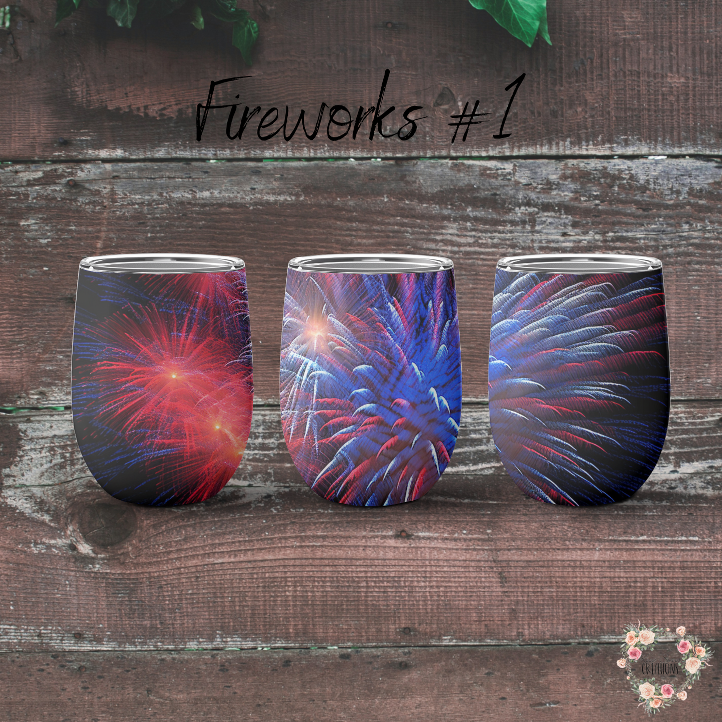 Fireworks Tumbler – Red, White & Boom (Fourth of July Design #1)