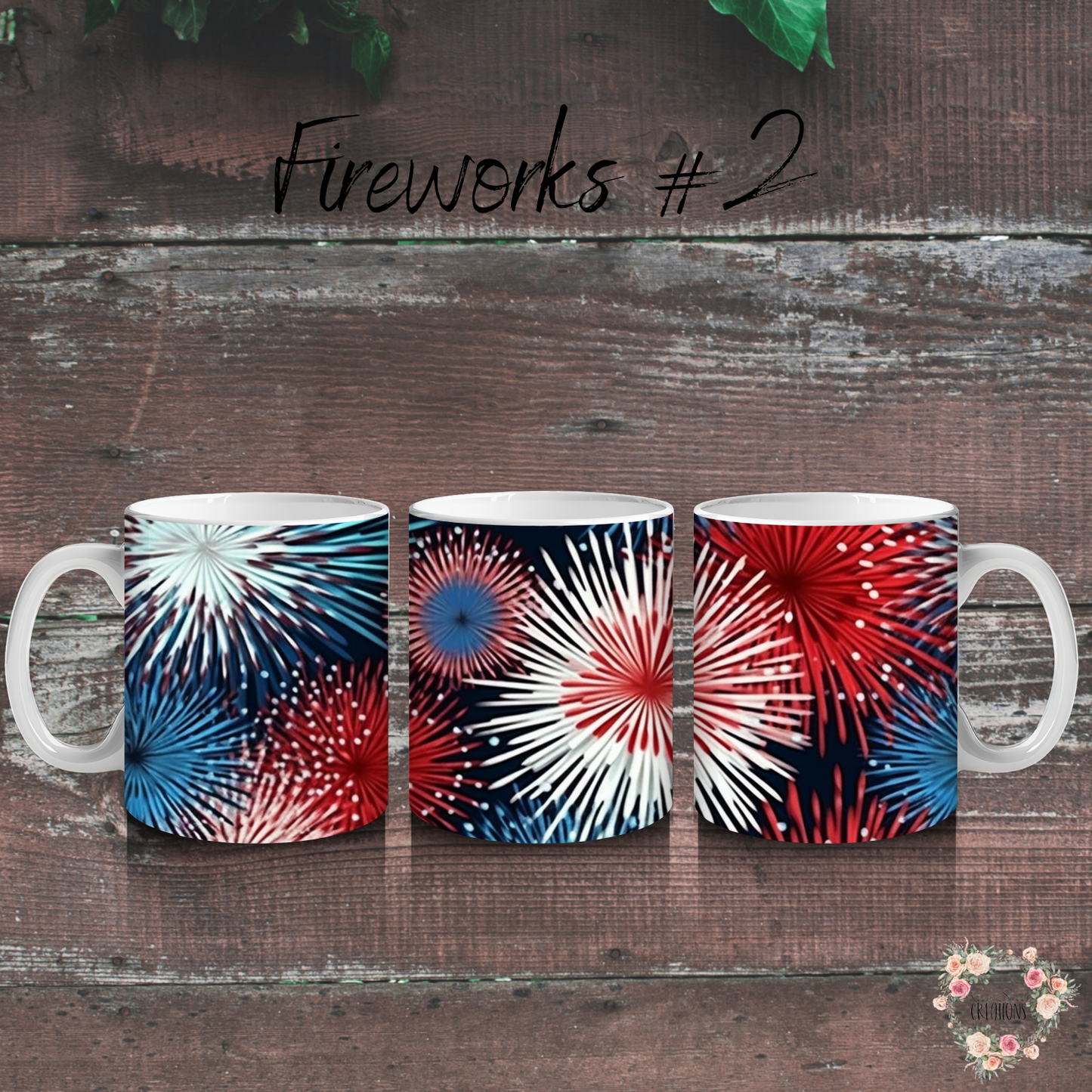 Patriotic Fireworks Tumbler – Starburst Design (Fourth of July #2)