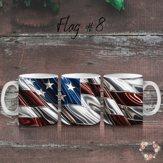 Bright & Bold American Flag Tumbler – Crisp Patriotic Design (Flag #8)