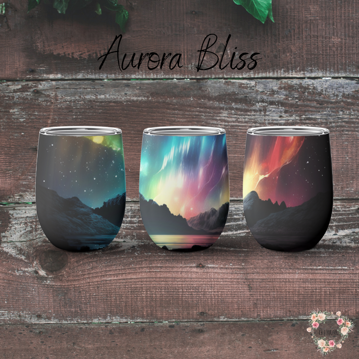 Northern Lights Collection – Aurora Bliss Sublimation Tumblers | Cosmic & Celestial Insulated Drinkware