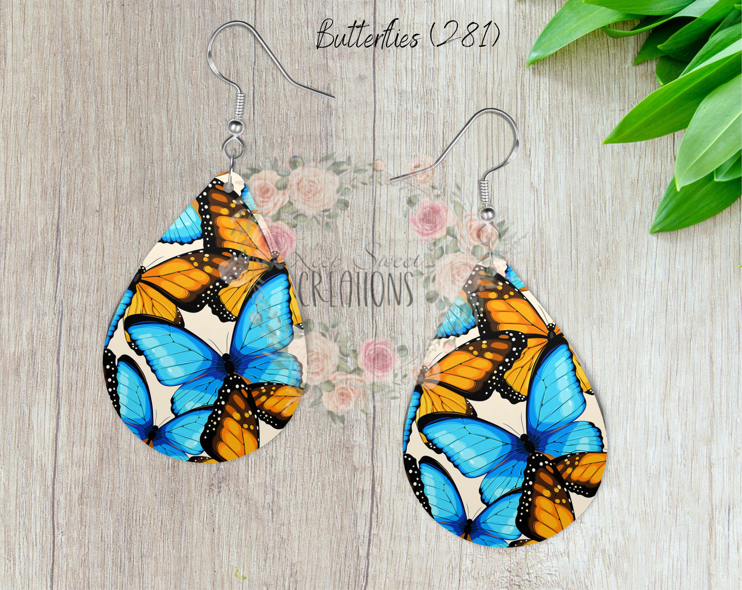 Teardrop Earrings – Stylish Sublimation Dangle Jewelry (Multiple Designs)