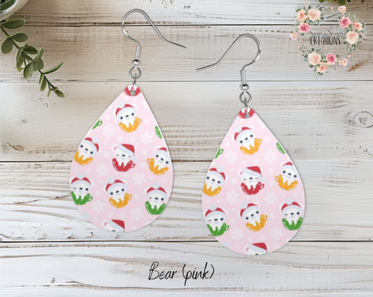 Christmas Animal Teardrop Earrings – Festive Holiday Earrings for Animal Lovers