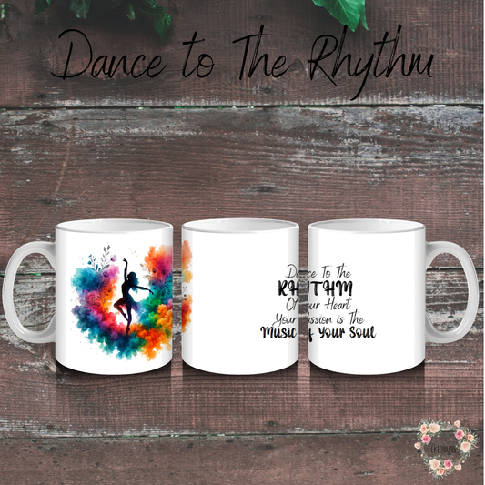 Dance to The Rhythm Tumbler – Artistic Watercolor Dancer Design