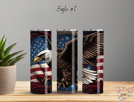 Eagle #1-5 – Powerful eagles soaring with the American flag, symbolizing freedom and resilience.