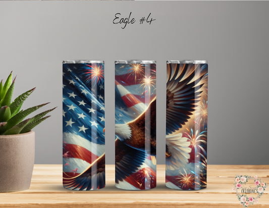 Powerful eagles soaring with the American flag, symbolizing freedom and resilience. ❤️💙