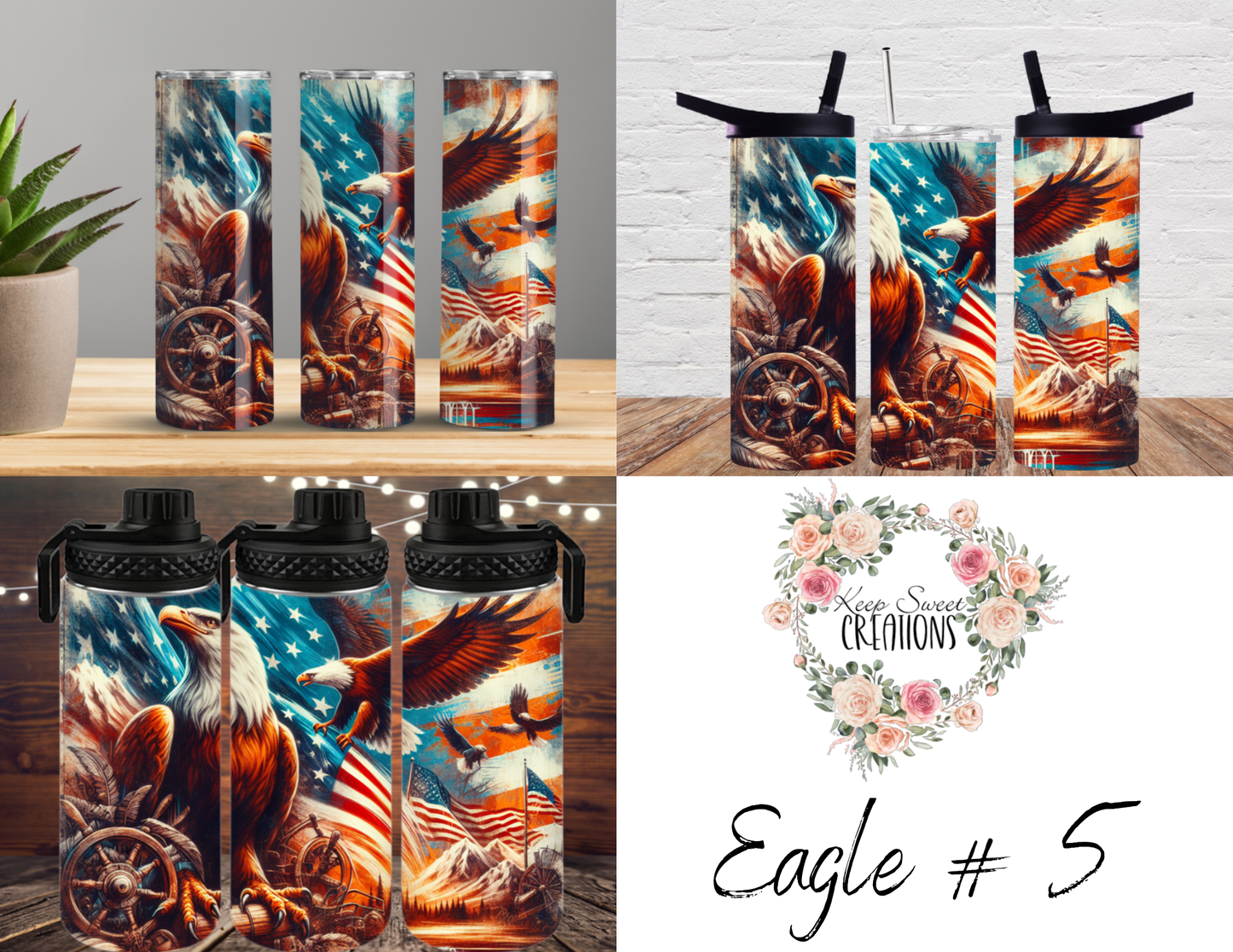 Powerful eagles soaring with the American flag, symbolizing freedom and resilience. ❤️💙