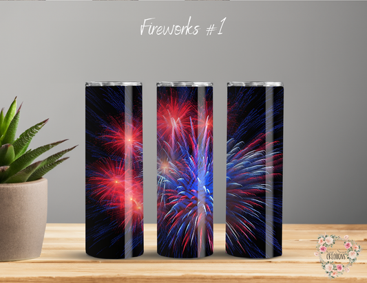 Light up your celebrations with these Fireworks Patriotic Tumblers! 🎆🇺🇸 Featuring dazzling red, white, and blue fireworks bursting against a dark sky, these tumblers bring the energy of July 4th, Memorial Day, and all things American pride! Perfect for summer BBQs, patriotic gatherings, and anyone who loves a bold, festive design. Available in multiple tumbler sizes to match your celebration style!