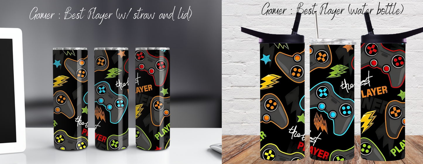 Best Player Tumbler Collection – Gaming Drinkware for Gamers