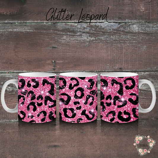 Leopard print glitter Tumbler – glam drinkware