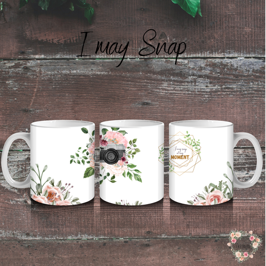 Rustic Camera Floral Tumbler – I May Snap | Photography & Flower Mug Gift