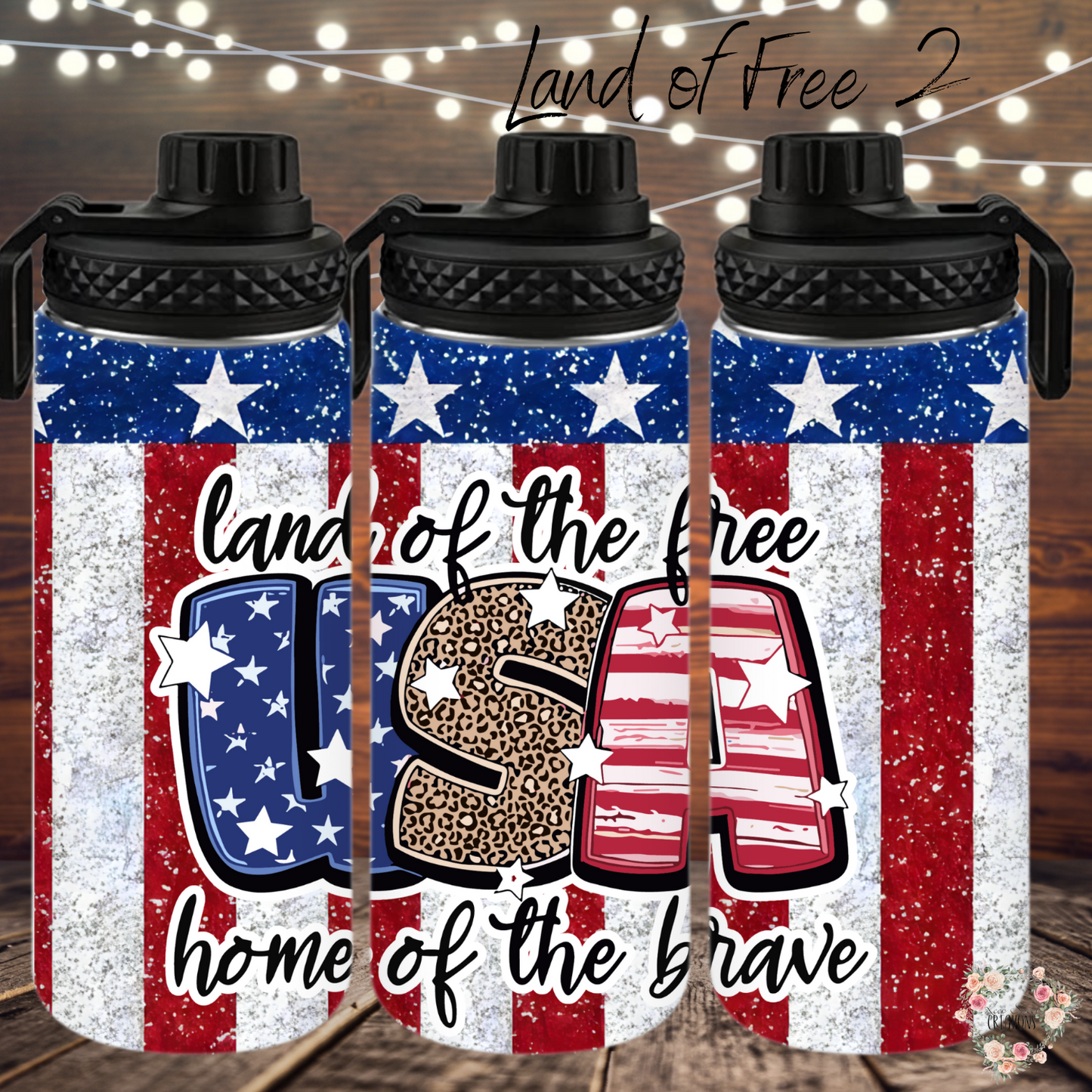 Land of the Free Tumbler – Patriotic American Flag Cup | USA Collection