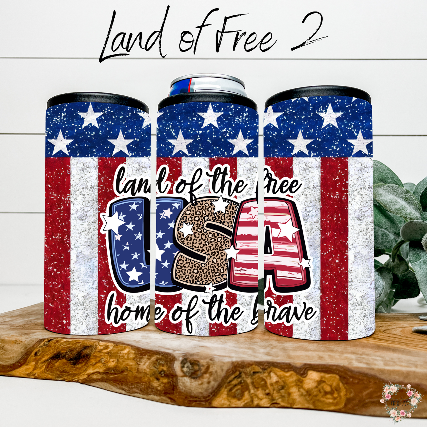 Land of the Free Tumbler – Patriotic American Flag Cup | USA Collection