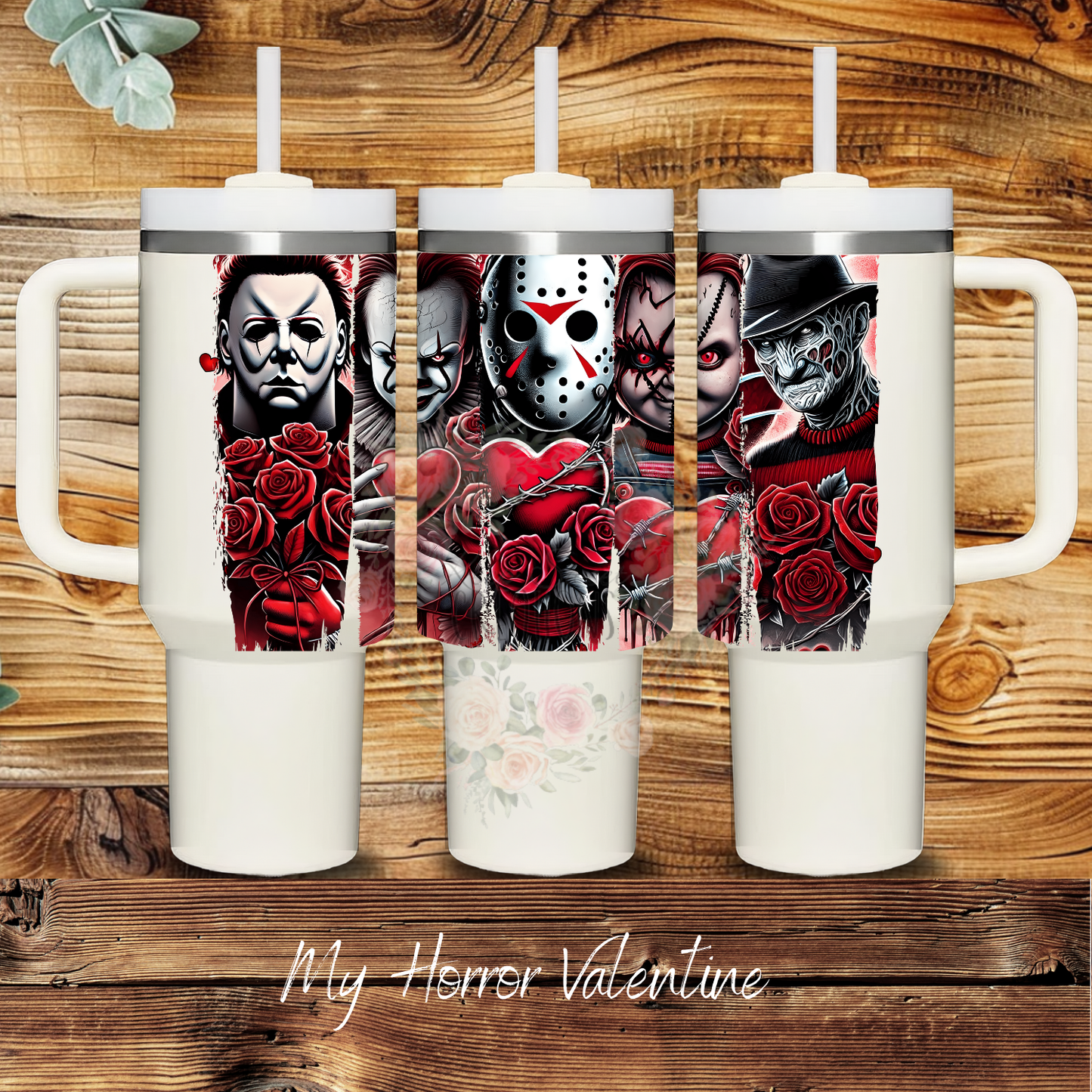 My Horror Valentine Tumbler – Horror Movie Cup | Spooky Valentine Gift for Horror Fans