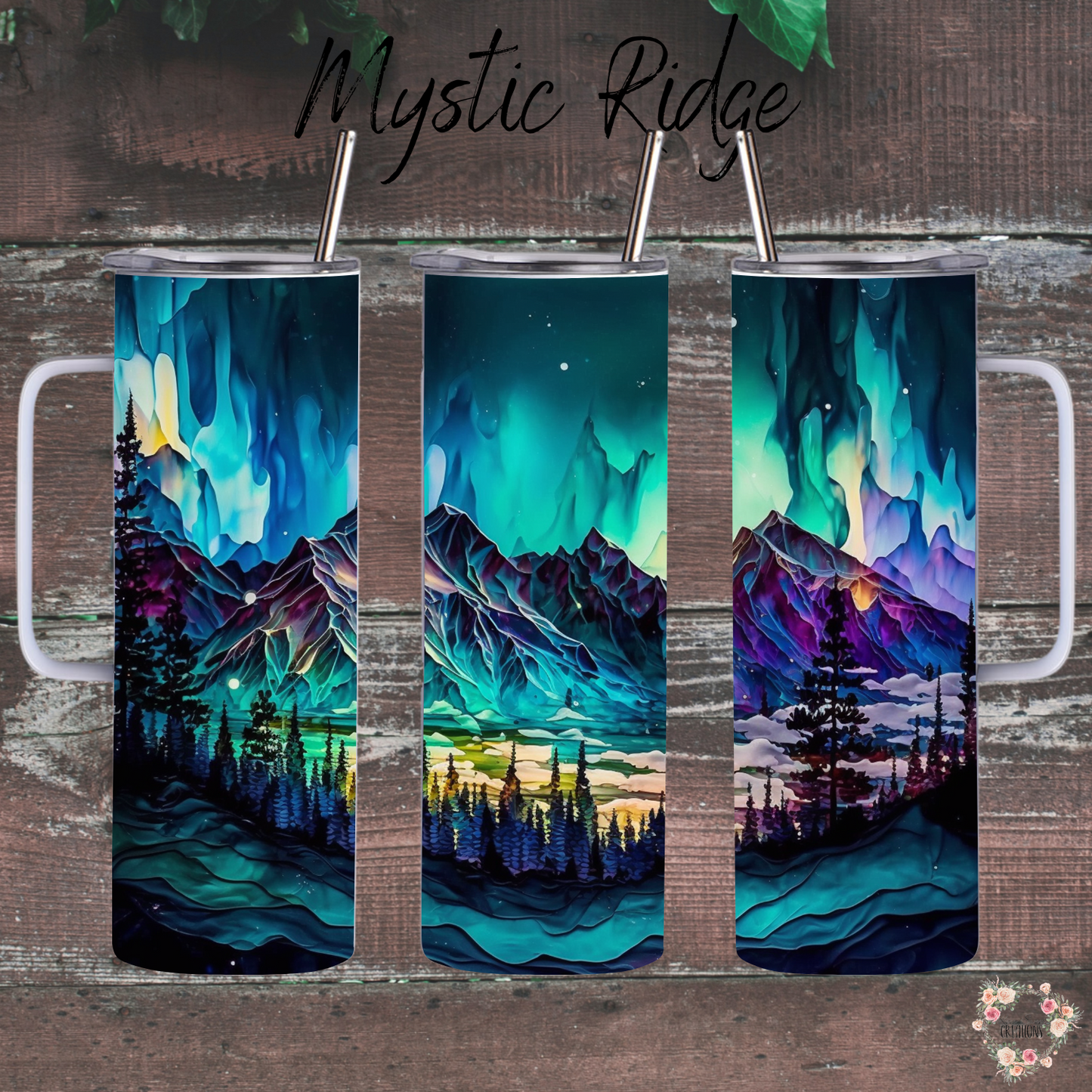 Northern Lights Collection - Mystic Ridge Tumblers & Mugs | Celestial Aurora Drinkware