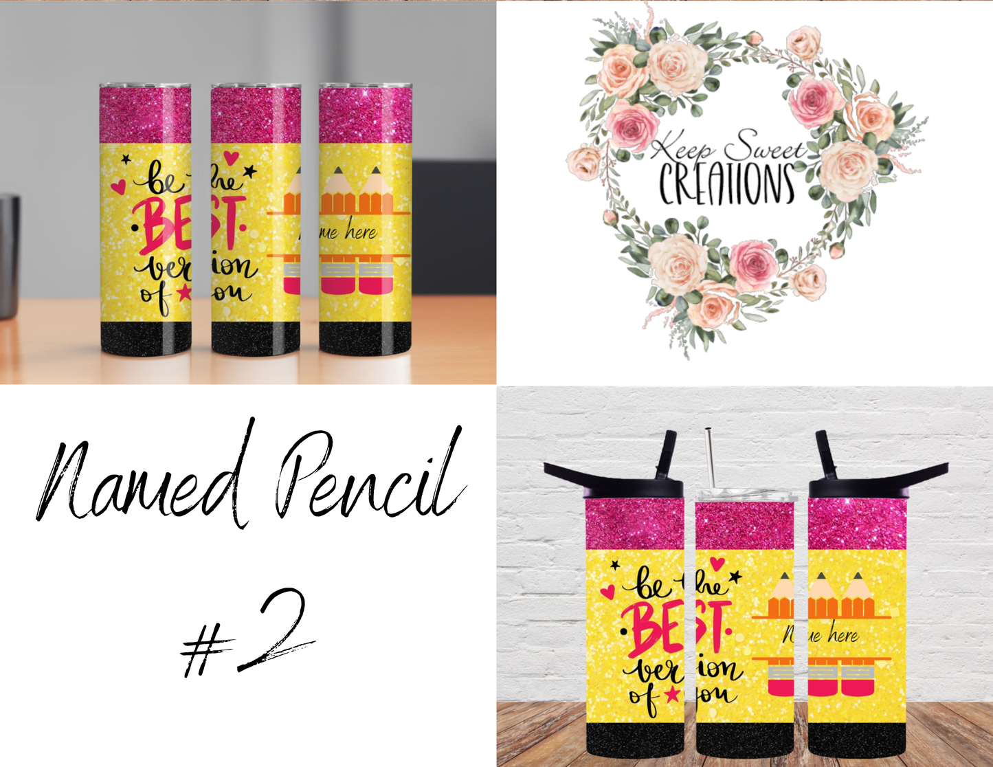Personalized Teacher Pencil Tumbler – Custom Name Gift