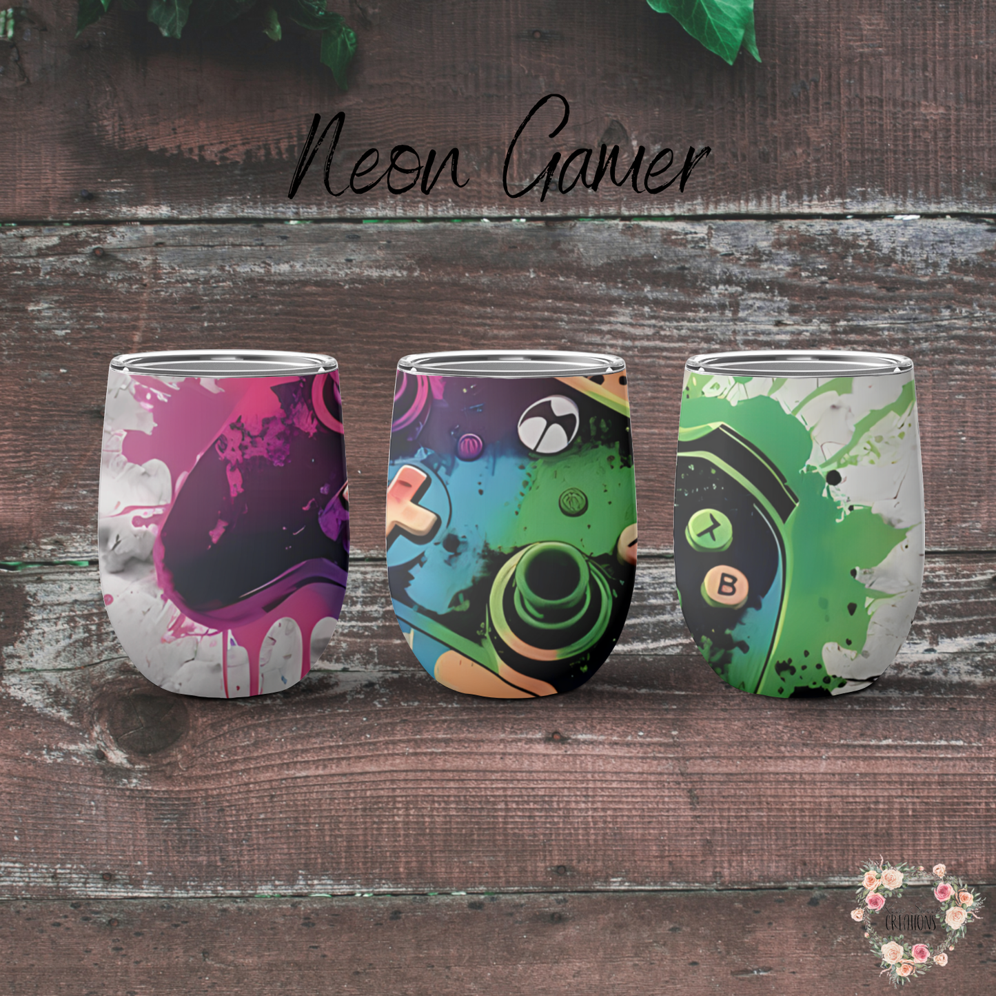 Neon Gamer Tumbler – Futuristic Gaming Drinkware | Numbered Edition