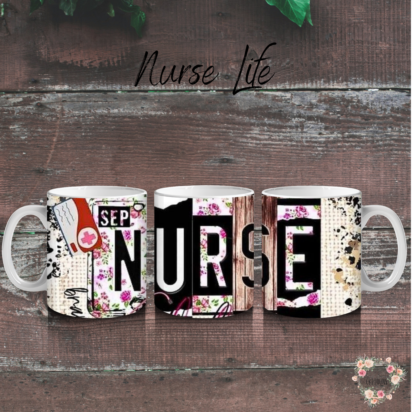 11 oz Nurse Life Coffee Mug – Cute Sublimation Mug for Healthcare Workers