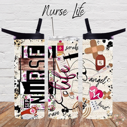 20 oz Nurse Life Water Bottle – Lightweight and Durable for Long Shifts