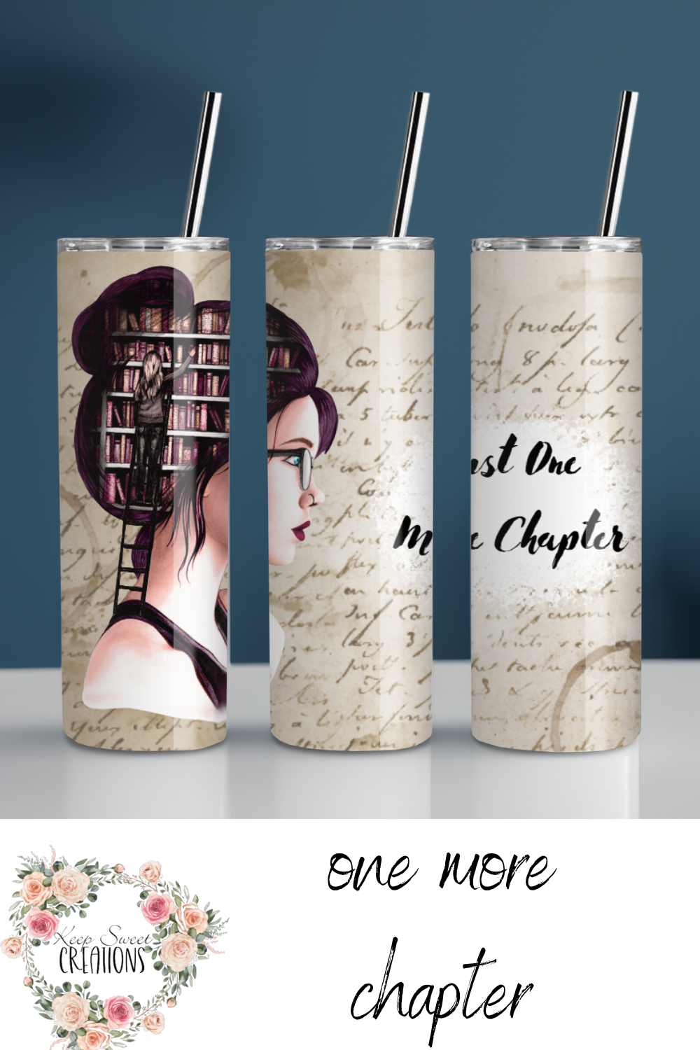 One More Chapter Tumbler – Book Lover Literary Gift