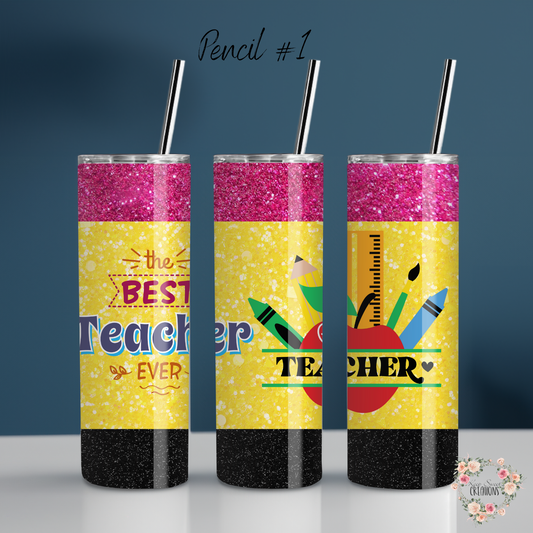 Teacher Pencil Tumbler – “Best Teacher Ever” Gift Collection