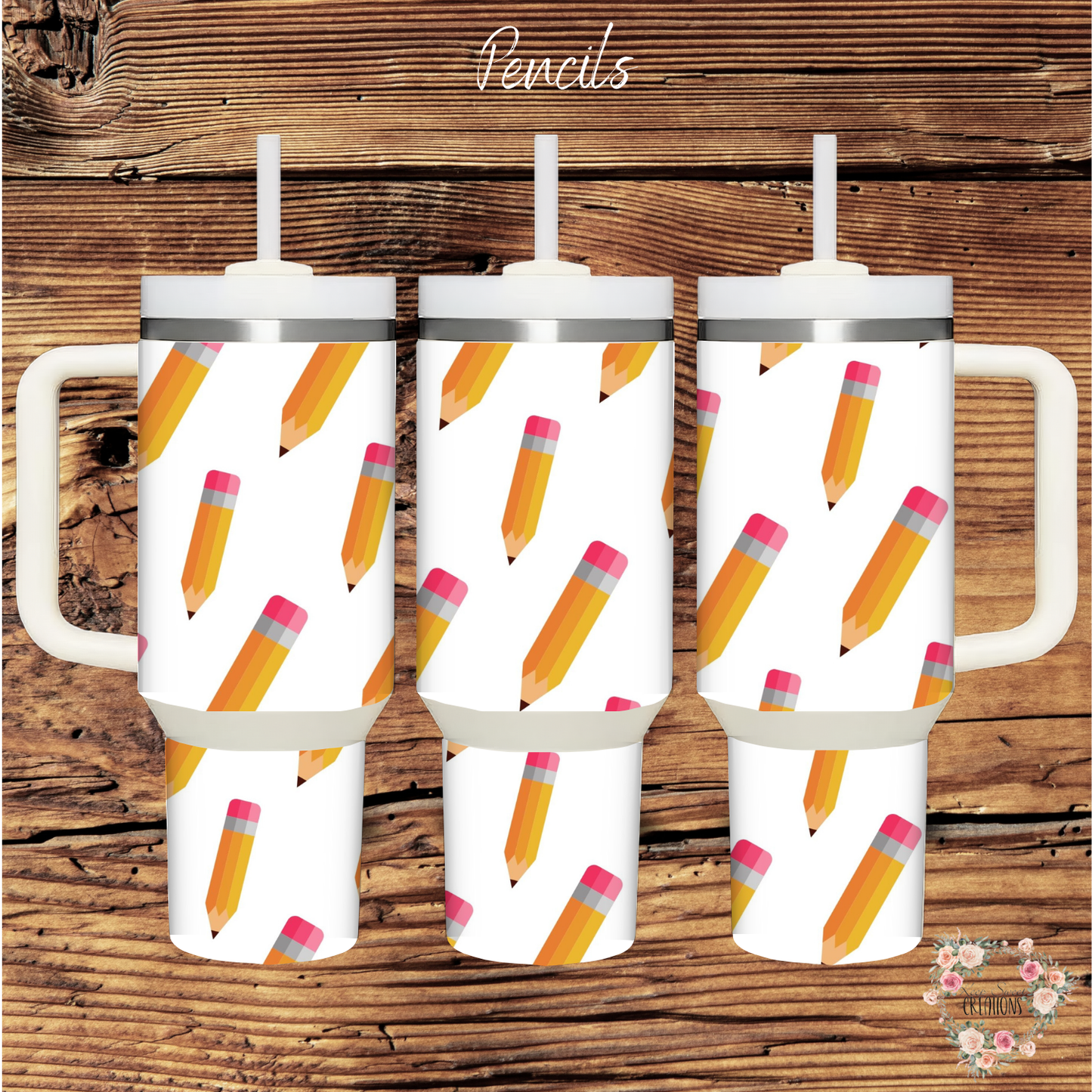 Teacher Tumbler – School Supplies, Science, and Alphabet Designs