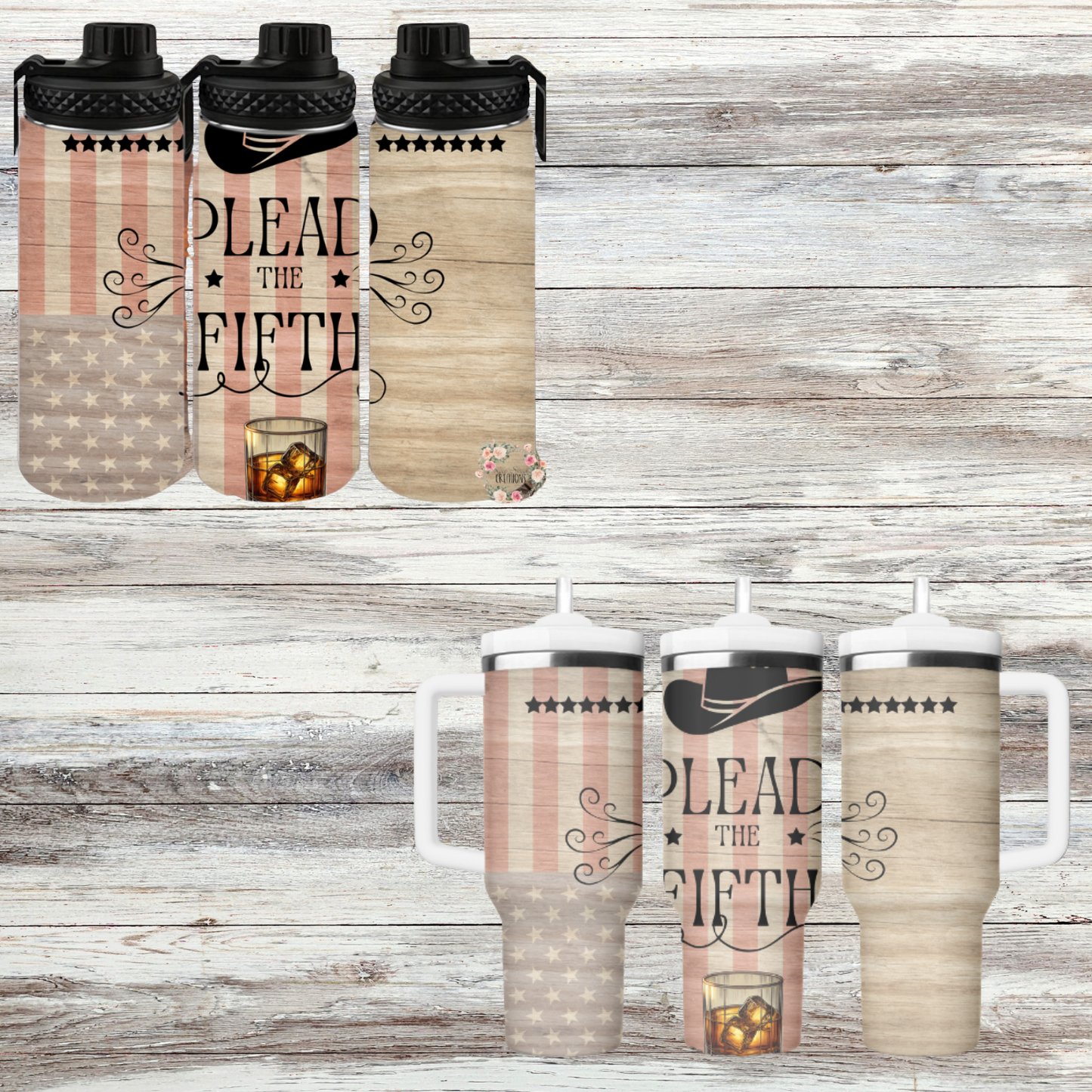 I Plead the Fifth Tumbler – Rustic Patriotic Cup | Funny Whiskey Gift | Stainless Steel Insulated Drinkware