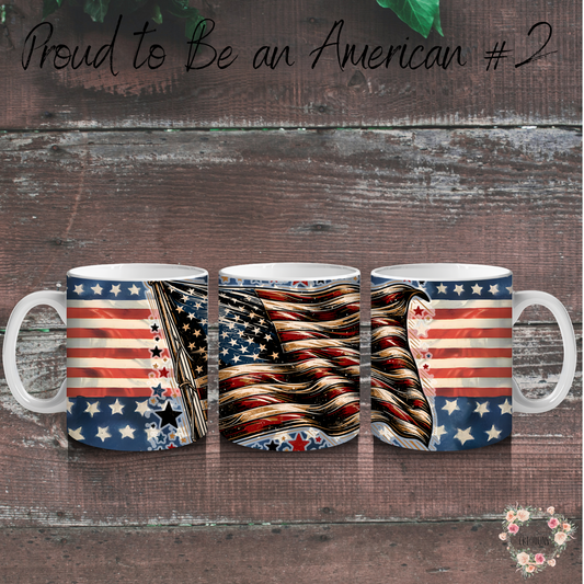 Bold Patriotic American Flag Tumbler – Proud to Be an American #2 | Rustic USA Pride