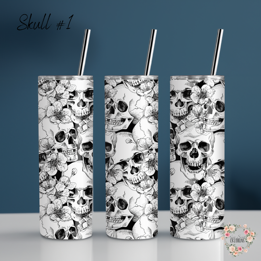 Skull Collection – Gothic Floral & Edgy Tumbler Designs