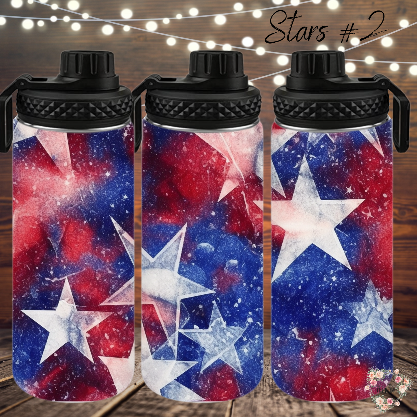 Star Tumblers – Patriotic Red, White & Blue - (Stars #2) Drinkware