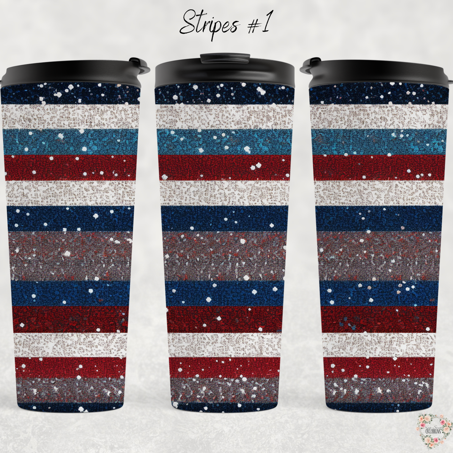 Patriotic Tumbler Collection – Vintage American Vibes - (Stripes #1) - Tumbler