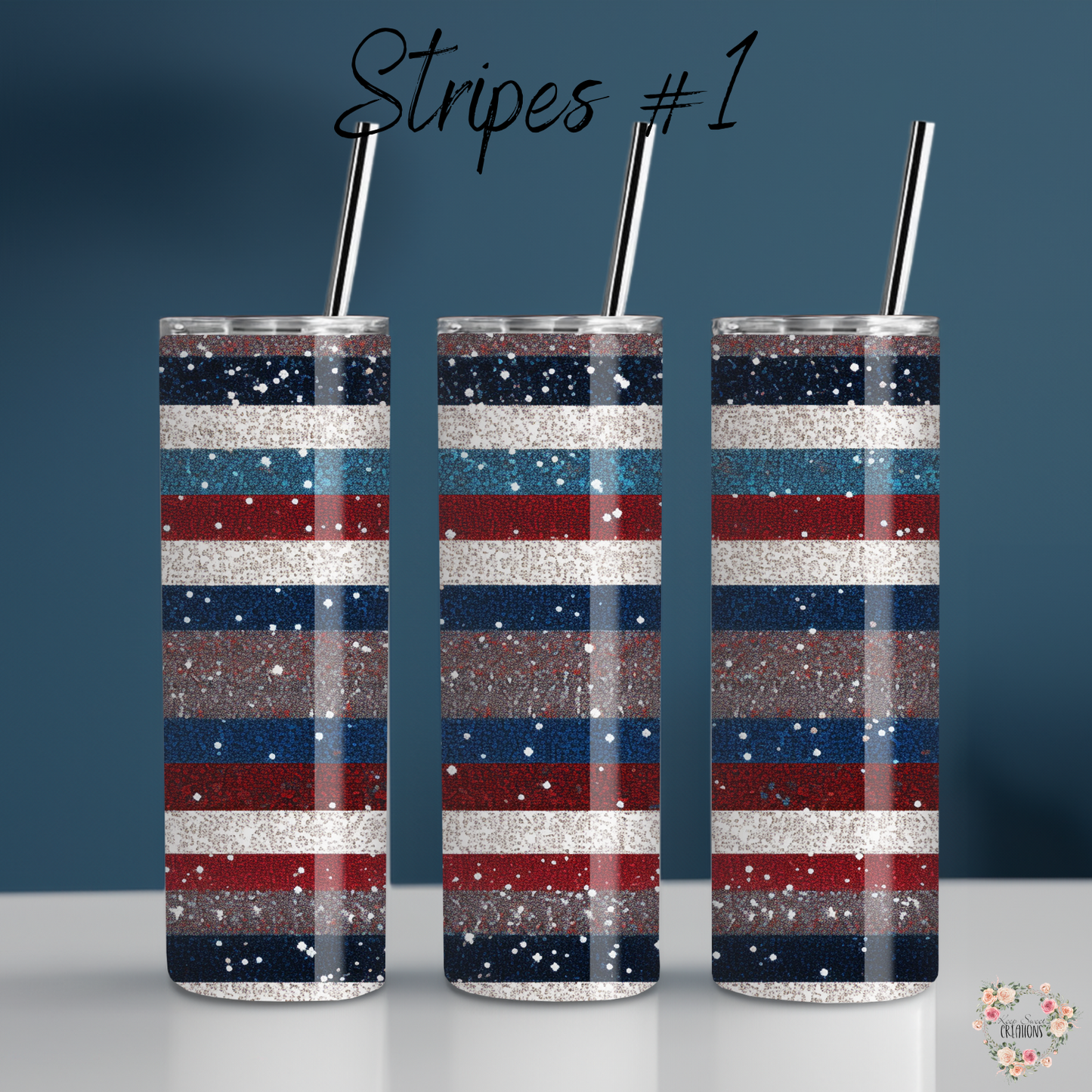 Patriotic Tumbler Collection – Vintage American Vibes - (Stripes #1) - Tumbler