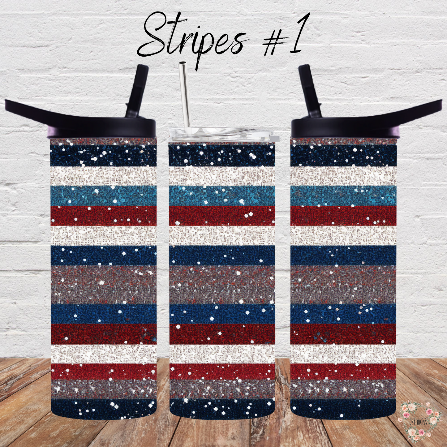 Patriotic Tumbler Collection – Vintage American Vibes - (Stripes #1) - Tumbler