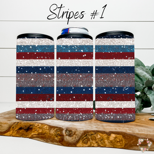 Patriotic Tumbler Collection – Vintage American Vibes - (Stripes #1) - Tumbler