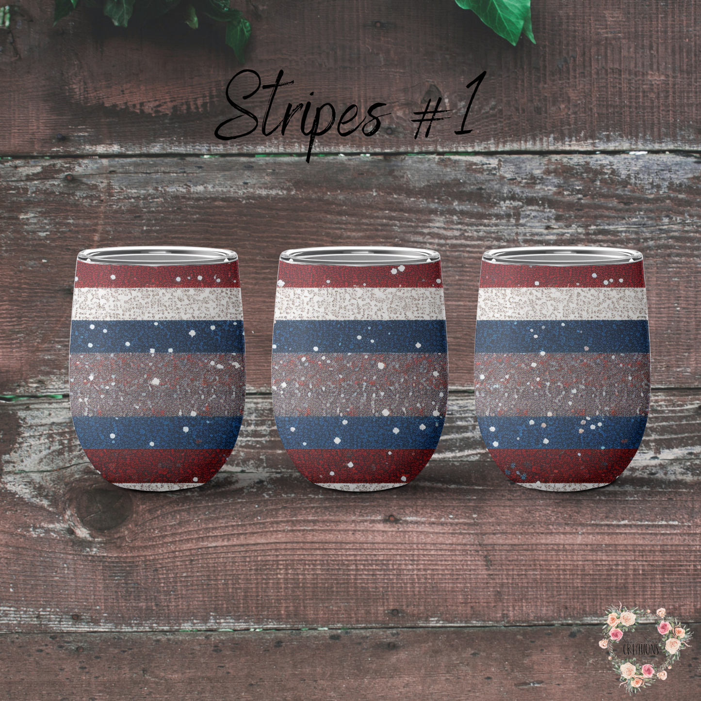 Patriotic Tumbler Collection – Vintage American Vibes - (Stripes #1) - Tumbler