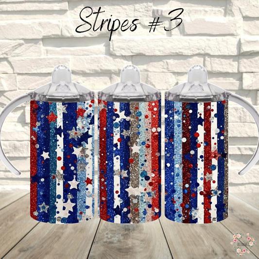 Patriotic Tumbler Collection – Sparkle with Every Sip - (Stripes #3) Tumbler