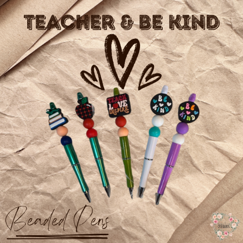 Teacher & Kindness Beaded Pens – Inspire & Write with Joy | Cute Beaded Pen Gift for Teachers & Students