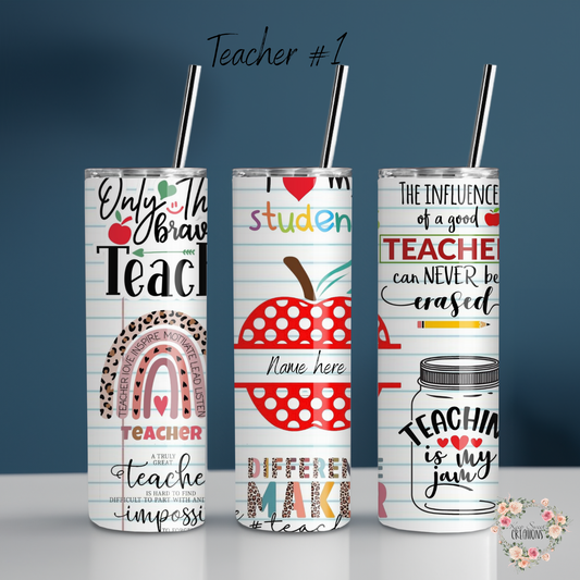 Personalized Teacher Tumbler – Custom Name & Teacher Gift
