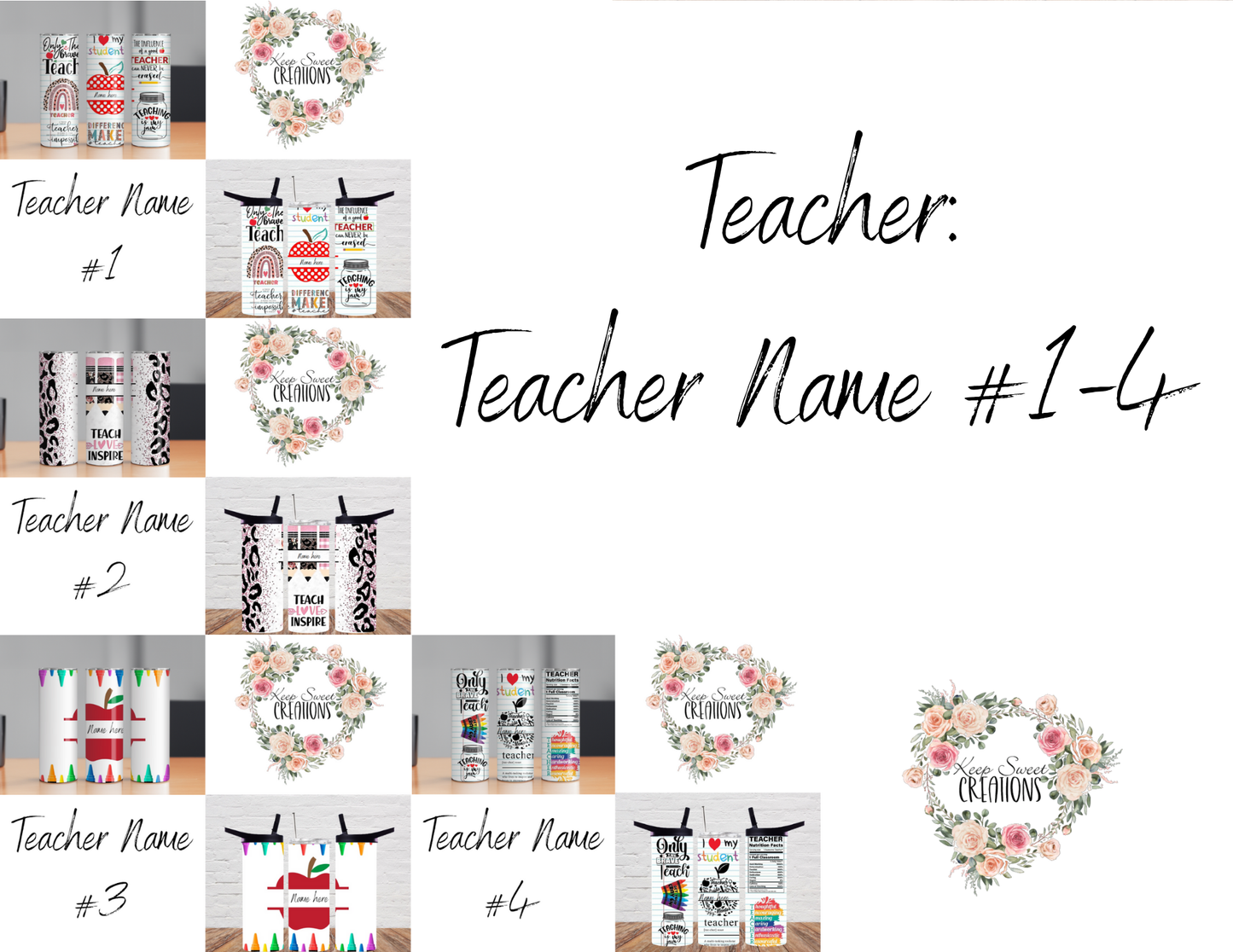 Personalized Teacher Tumbler – Custom Name & Teacher Gift