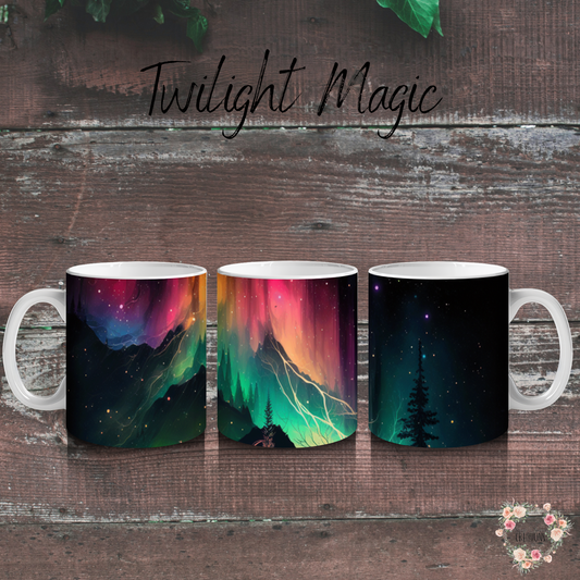 Northern Lights Twilight Magic tumbler – aurora borealis design