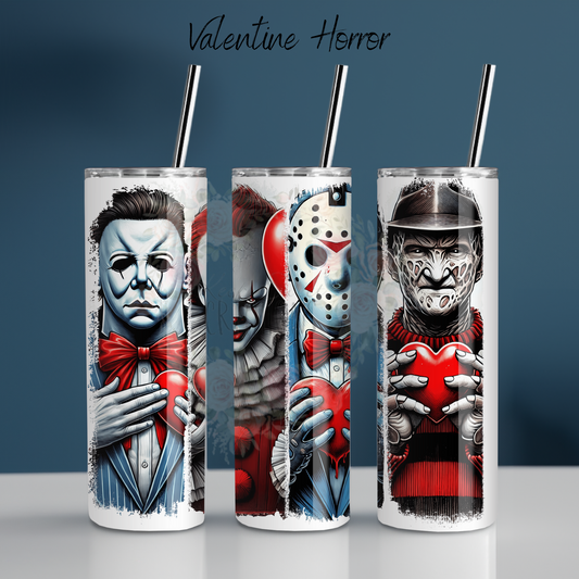 Killer Valentine Tumbler – Horror Valentine Cup | Spooky Romantic Gift for Horror Fans