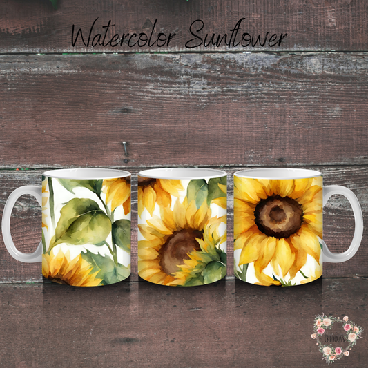 Sunflower tumbler – rustic yellow floral drinkware