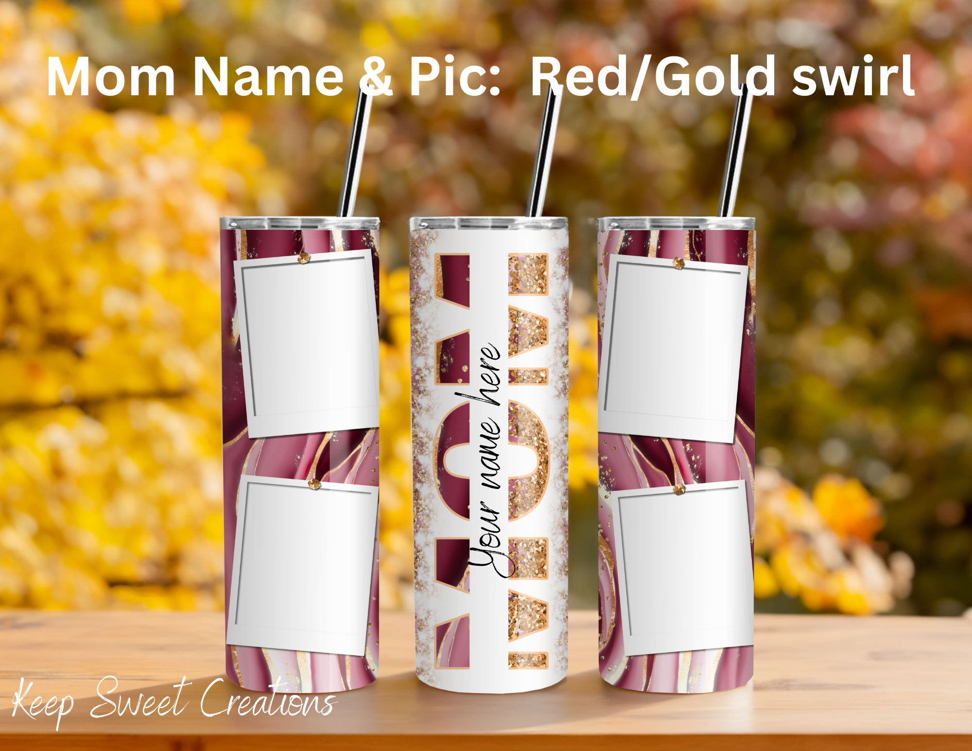 Personalized Mom & Mama Photo Tumblers | Custom Name Gifts