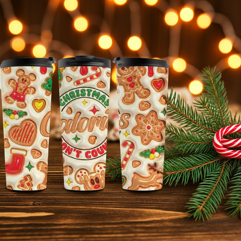 Christmas Calories Tumbler | Holiday 20oz Cup Collection