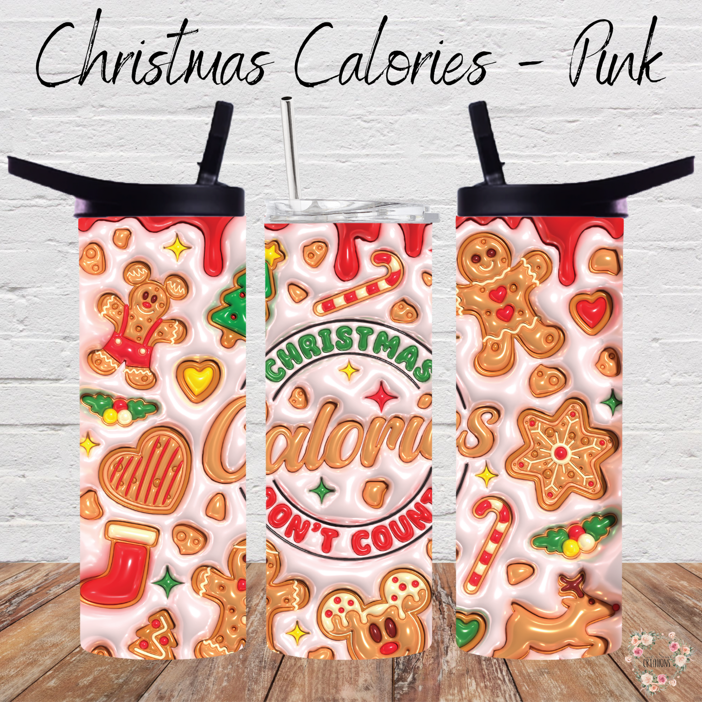 Christmas Calories Tumbler | Holiday 20oz Cup Collection
