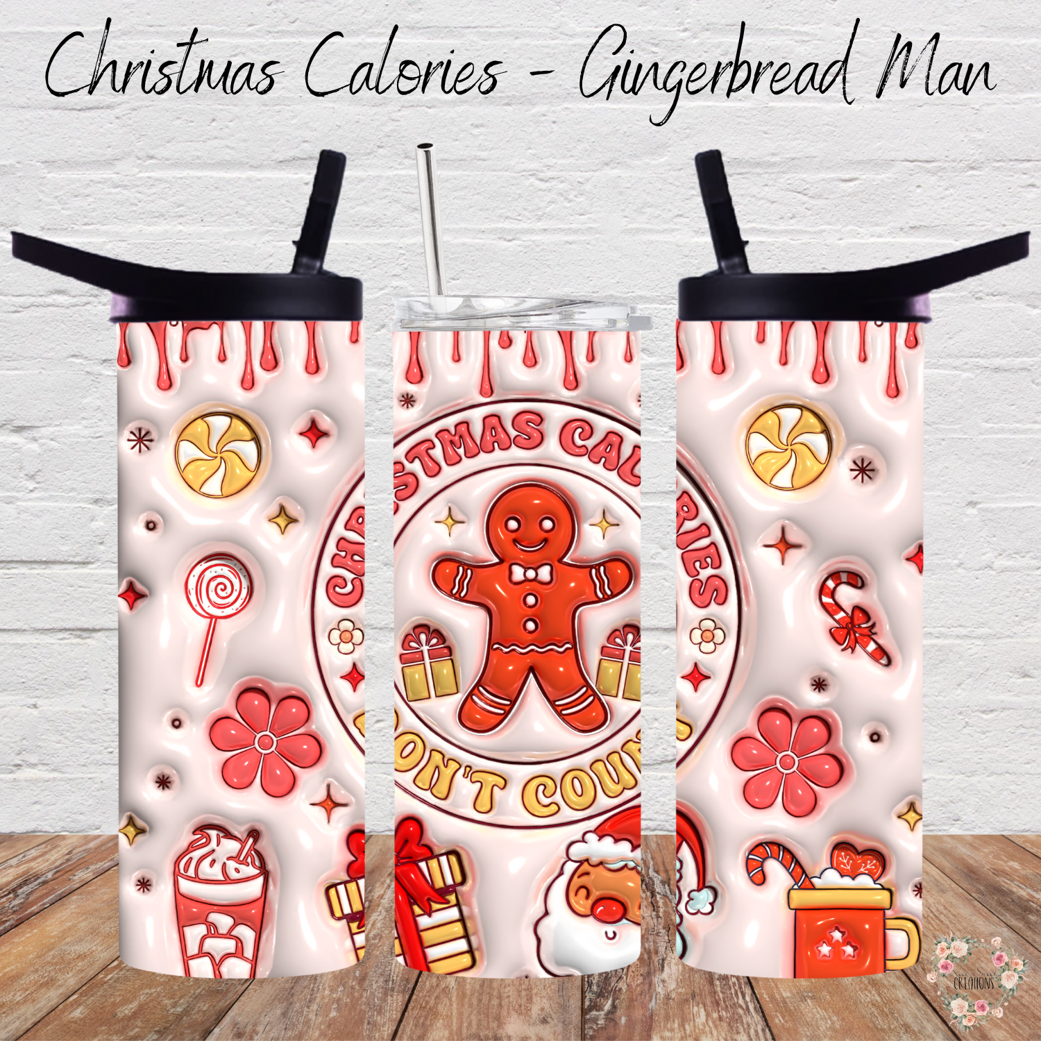 Christmas Calories Tumbler | Holiday 20oz Cup Collection