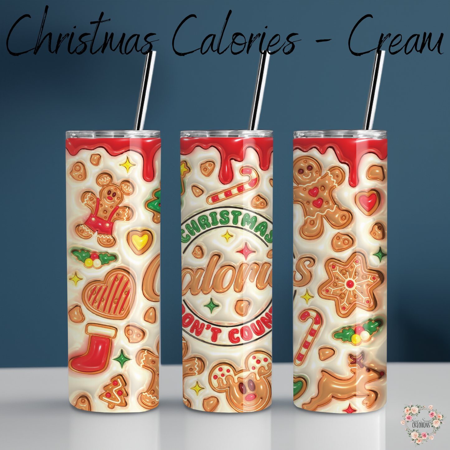 Christmas Calories Tumbler | Holiday 20oz Cup Collection