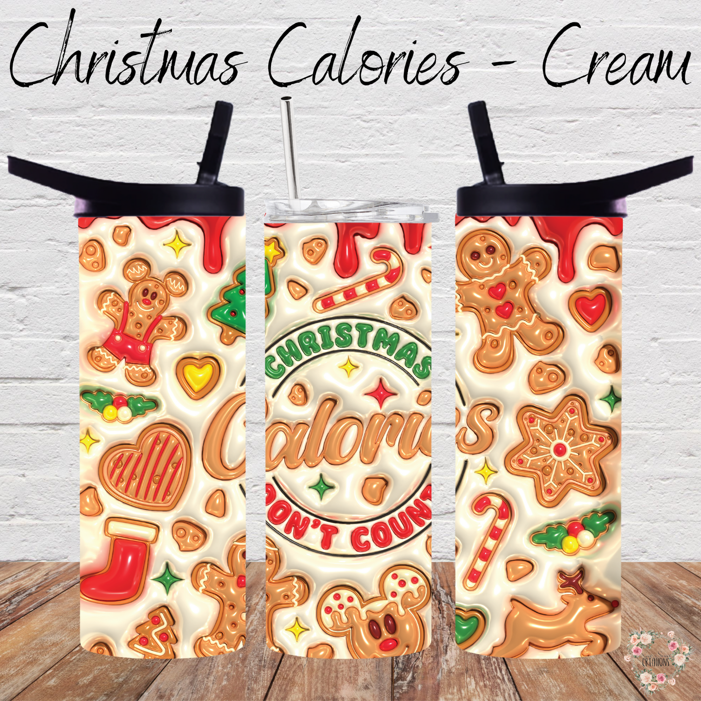 Christmas Calories Tumbler | Holiday 20oz Cup Collection