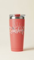 Coral Pink Stainless Name Tumbler